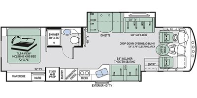 2019 Thor Motor Coach Challenger 35MQ floorplan