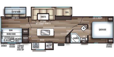 2019 Forest River Cherokee 304BH floorplan