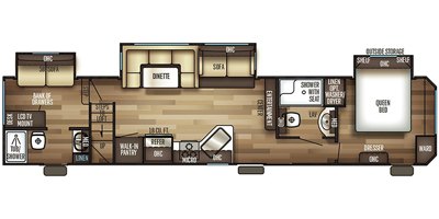 2019 Forest River Cherokee Destination Trailers 39CA floorplan