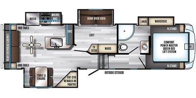 2019 Forest River Cherokee Arctic Wolf 295QSL8 floorplan