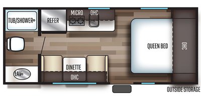 2019 Forest River Cherokee Wolf Pup 16FQ floorplan