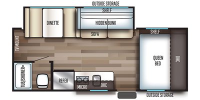 2019 Forest River Cherokee Wolf Pup 18TO floorplan