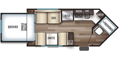 2019 Forest River Cherokee Wolf Pup 15SW floorplan