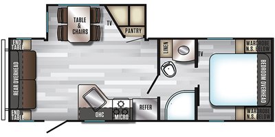 2019 Forest River Cherokee Alpha Wolf 23RD-L floorplan