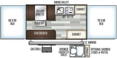 2019 Forest River Rockwood Freedom 2280 floorplan