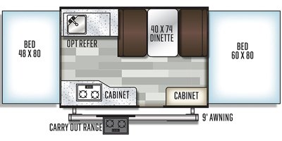 2019 Forest River Rockwood Freedom 1940LTD floorplan