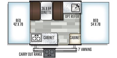 2019 Forest River Rockwood Freedom 1640LTD floorplan