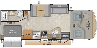 2019 Entegra Coach Vision 26X floorplan