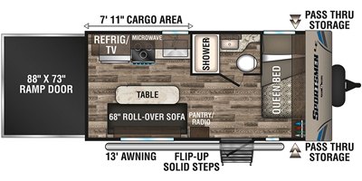 2019 KZ Sportsmen LE 190THLE floorplan