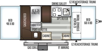 2019 Forest River Flagstaff SE 206STSE floorplan