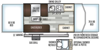 2019 Forest River Flagstaff SE 228BHSE floorplan