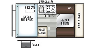 2019 Forest River Rockwood Extreme Sports Package A122SESP floorplan