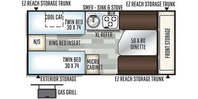 2019 Forest River Flagstaff SE T21TBHWSE floorplan