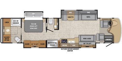 2019 Entegra Coach Reatta 39T2 floorplan