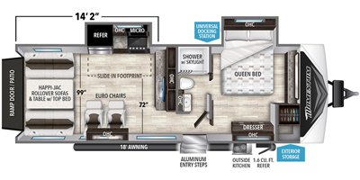 2019 Grand Design Momentum G-Class (Travel Trailer) 25G floorplan