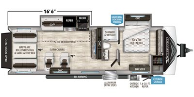 2019 Grand Design Momentum G-Class (Travel Trailer) 28G floorplan