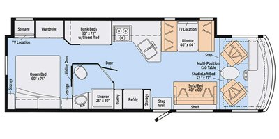 2019 Winnebago Intent 31P floorplan