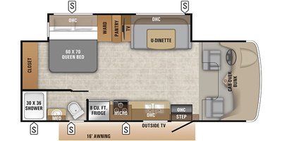 2019 Entegra Coach Odyssey 24B floorplan