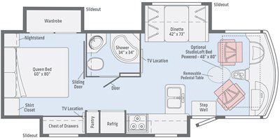 2019 Winnebago Adventurer 27N floorplan