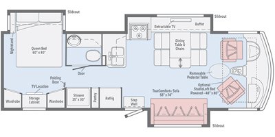 2019 Winnebago Adventurer 30T floorplan