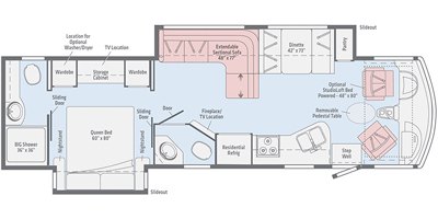 2019 Winnebago Adventurer 35F floorplan