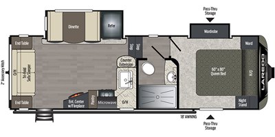 2019 Keystone Laredo Super Lite 255SRL floorplan