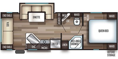 2019 Forest River Cherokee Grey Wolf 23MK floorplan