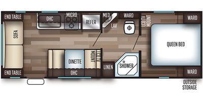 2019 Forest River Cherokee Grey Wolf 25RL floorplan