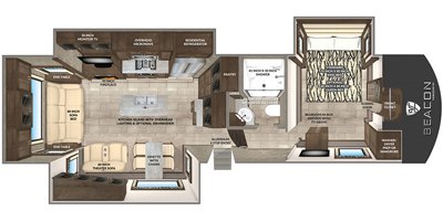 2019 Vanleigh RV Beacon 34RLB floorplan