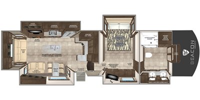 2019 Vanleigh RV Beacon 39GBB floorplan