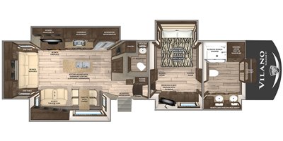 2019 Vanleigh RV Vilano 369FB floorplan