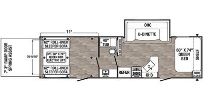 2019 Palomino Puma XLE Lite 29FQC floorplan