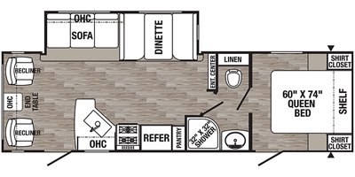 2019 Palomino Puma XLE Lite 26RLSC floorplan