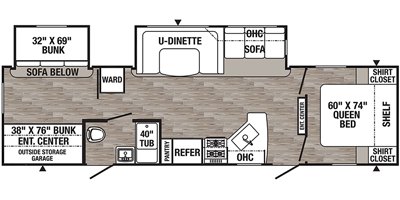 2019 Palomino Puma XLE Lite 31BHSC floorplan