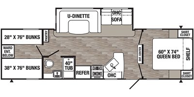 2019 Palomino Puma XLE Lite 30DBSC floorplan