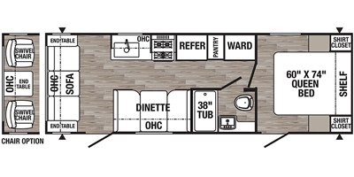 2019 Palomino Puma XLE Lite 25RSC floorplan