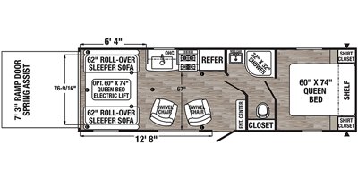 2019 Palomino Puma XLE Lite 24FBC floorplan