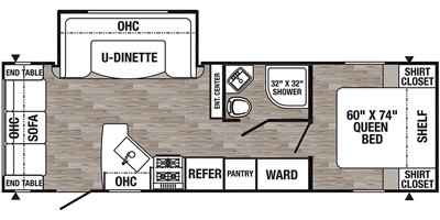 2019 Palomino Puma XLE Lite 25RLC floorplan