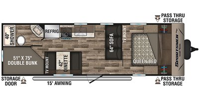 2019 KZ Sportsmen SE 260BHSE floorplan