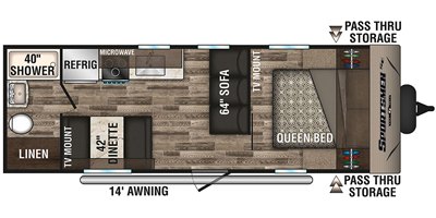 2019 KZ Sportsmen SE 240FBSE floorplan