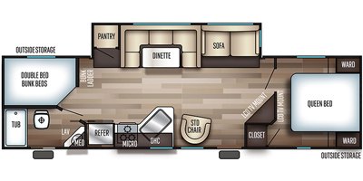 2019 Forest River Cherokee 284DBH floorplan