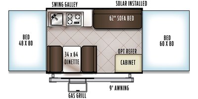 2019 Forest River Rockwood Extreme Sports Package 1970ESP floorplan