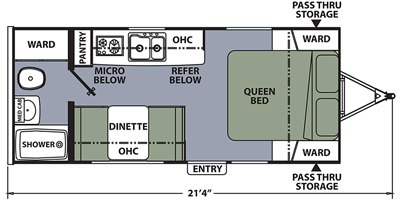 2019 Coachmen Apex Nano 187RB floorplan