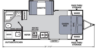 2019 Coachmen Apex Nano 203RBK floorplan