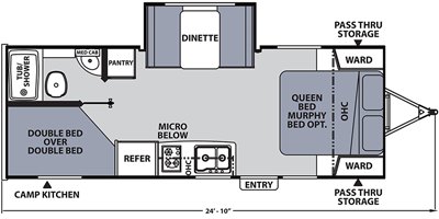 2019 Coachmen Apex Nano 208BHS floorplan