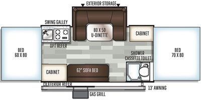 2019 Forest River Flagstaff Classic 627D floorplan