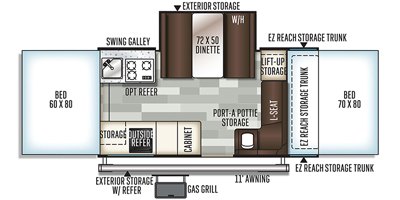 2019 Forest River Flagstaff Classic 823D floorplan