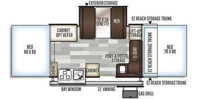 2019 Forest River Rockwood Premier 2514G floorplan