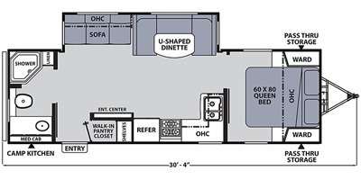 2019 Coachmen Apex Ultra Lite Deep Slide 265RBSS floorplan