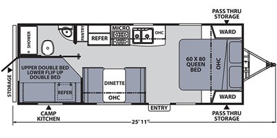 2019 Coachmen Apex Ultra Lite 226BH floorplan